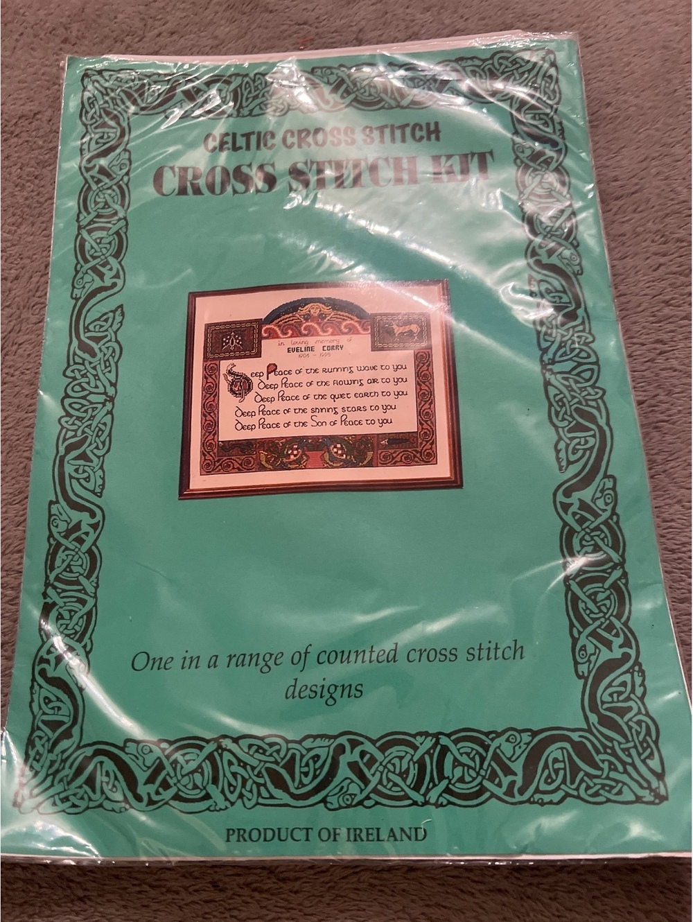 Celtic World Blessing Cross Stitch Kit with 18HPI Aida and DMC Threads